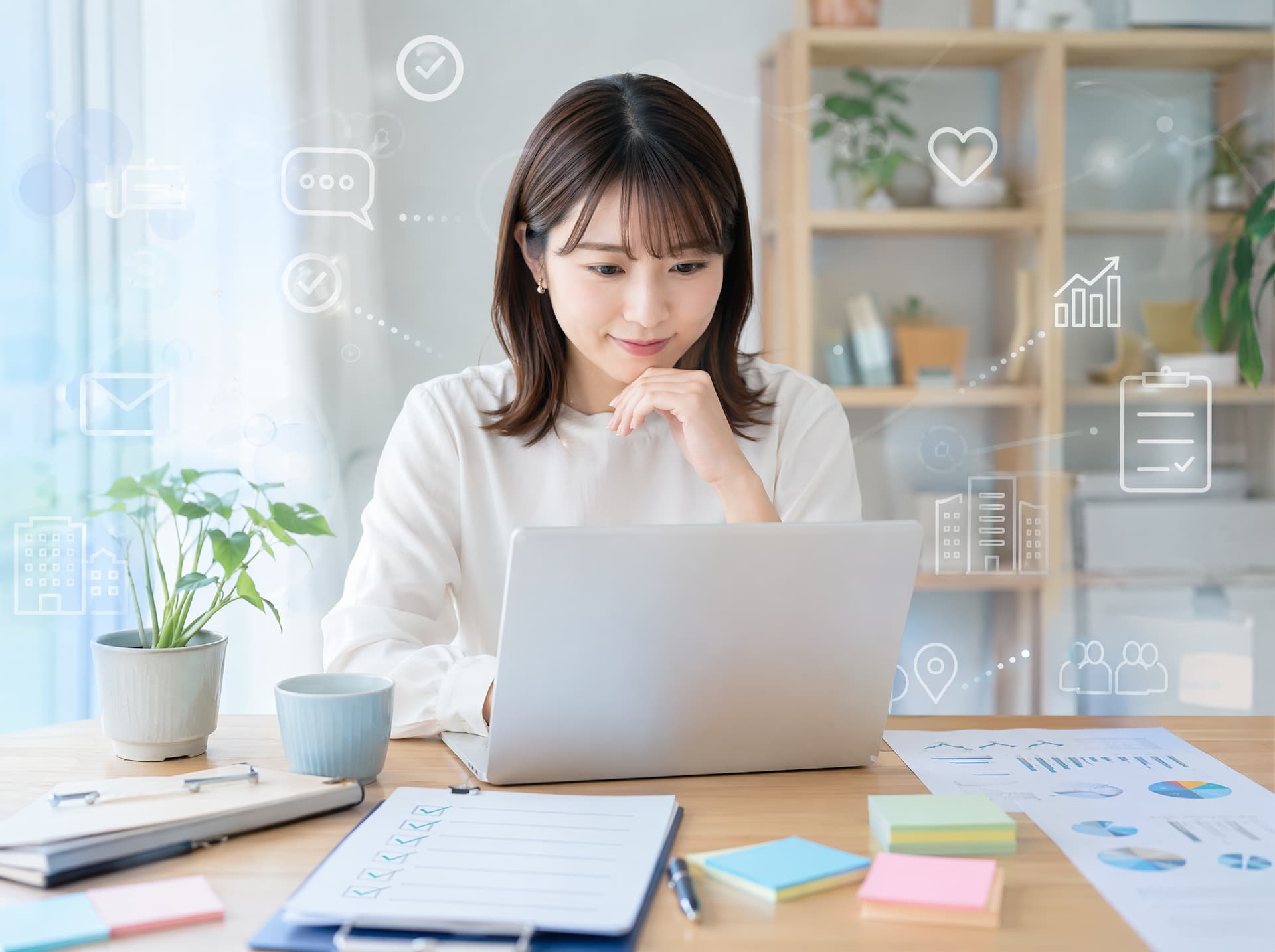 社会に役立つ仕事に取り組むイメージ